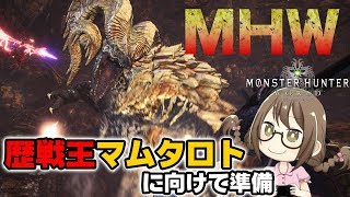 【MHW】歴戦王マムタロトに向けて最適装備を作り最強の鑑定武器を引く準備【モンハンワールド】