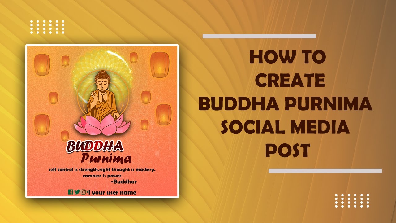 How to Create Buddha Purnima Social Media Post l Chittu's Design