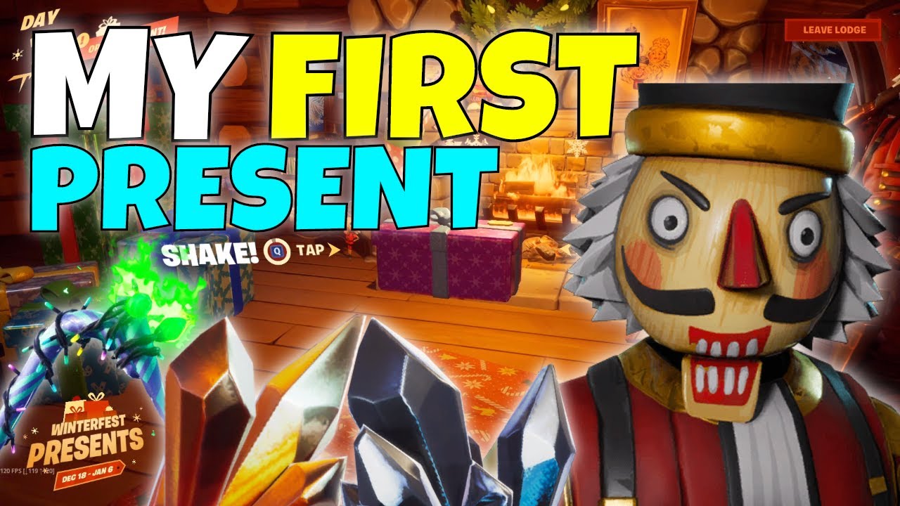 OPENING My First Present! FREE STW And Battle Royale Cosmetics! Winterfest | Fortnite Save The World