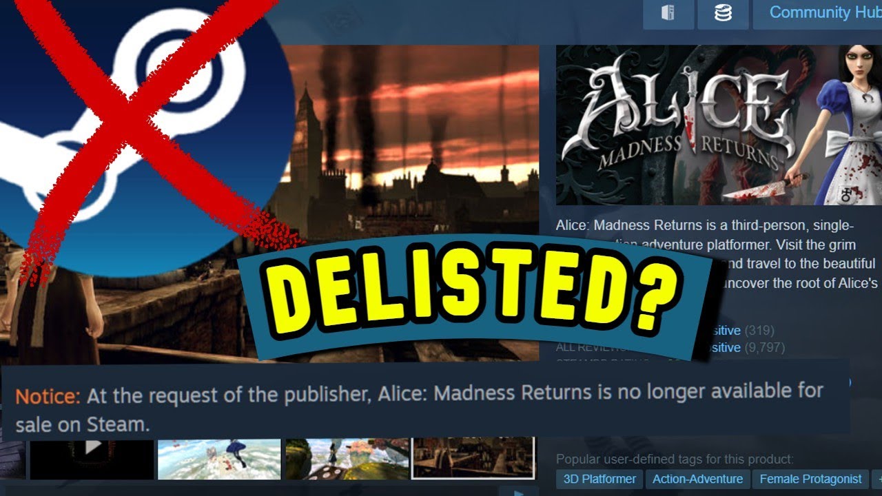 Alice: Madness Returns has been quietly removed from Steam again