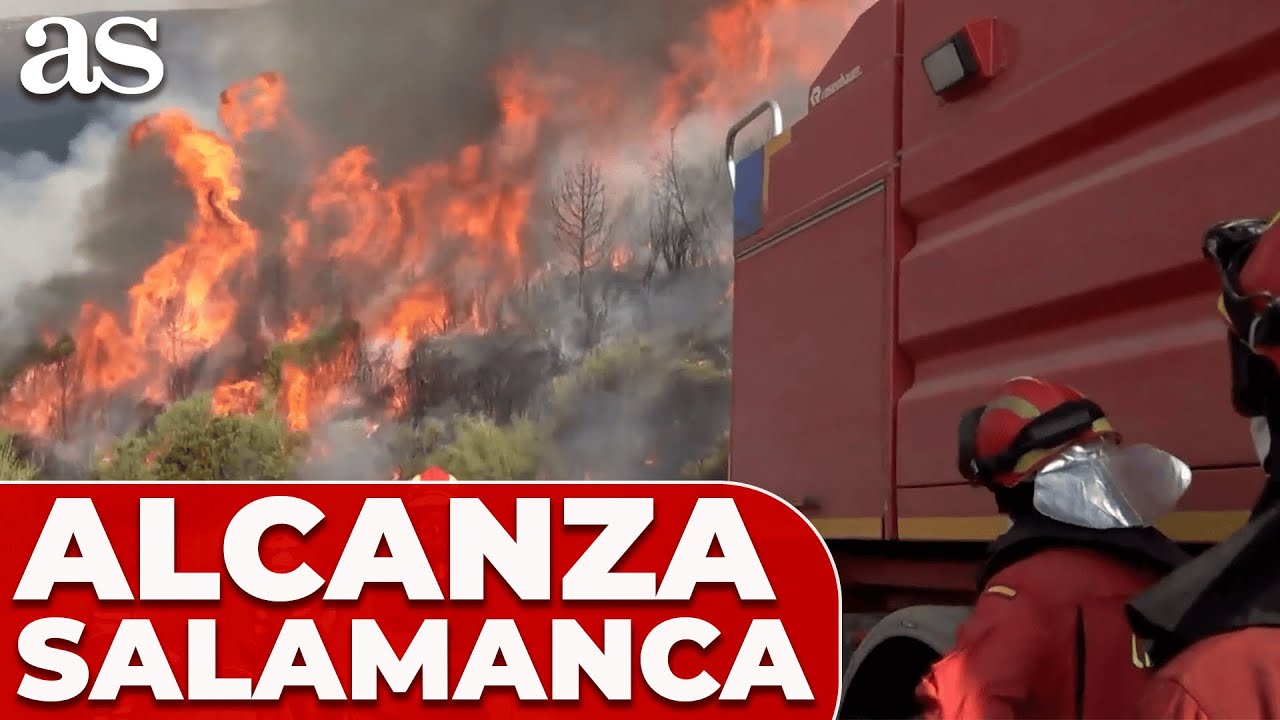 El INCENDIO de JARILLA (CÁCERES) entra en SALAMANCA y se encuentra en la CUMBRE de CANDELARIO