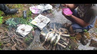 Memancing terus panggang dan makan di sungai#Flyshing-Wany Won