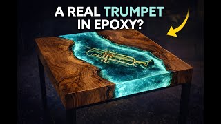 A Real Trumpet Trapped in a Table - And It Glows