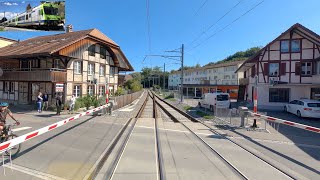 ★ 4K  Laupen  Bern  Langnau, cab ride Switzerland [09.2022] Führerstandsmitfahrt