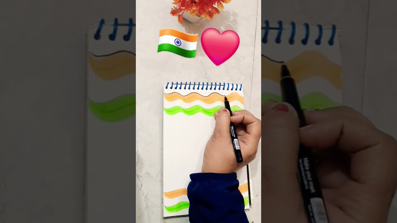 flag drawing l easy flag draw step by step 26 January Republic day Drawing 
