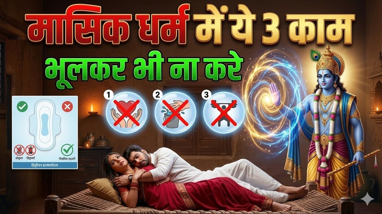 मासिक धर्म में ये 3 खतरनाक काम कभी मत करना | श्री कृष्ण की गुप्त चेतावनी | स्त्री धर्म का रहस्य