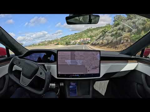 Raw 1x: Terranea on Tesla Full Self-Driving Beta 12.1.2