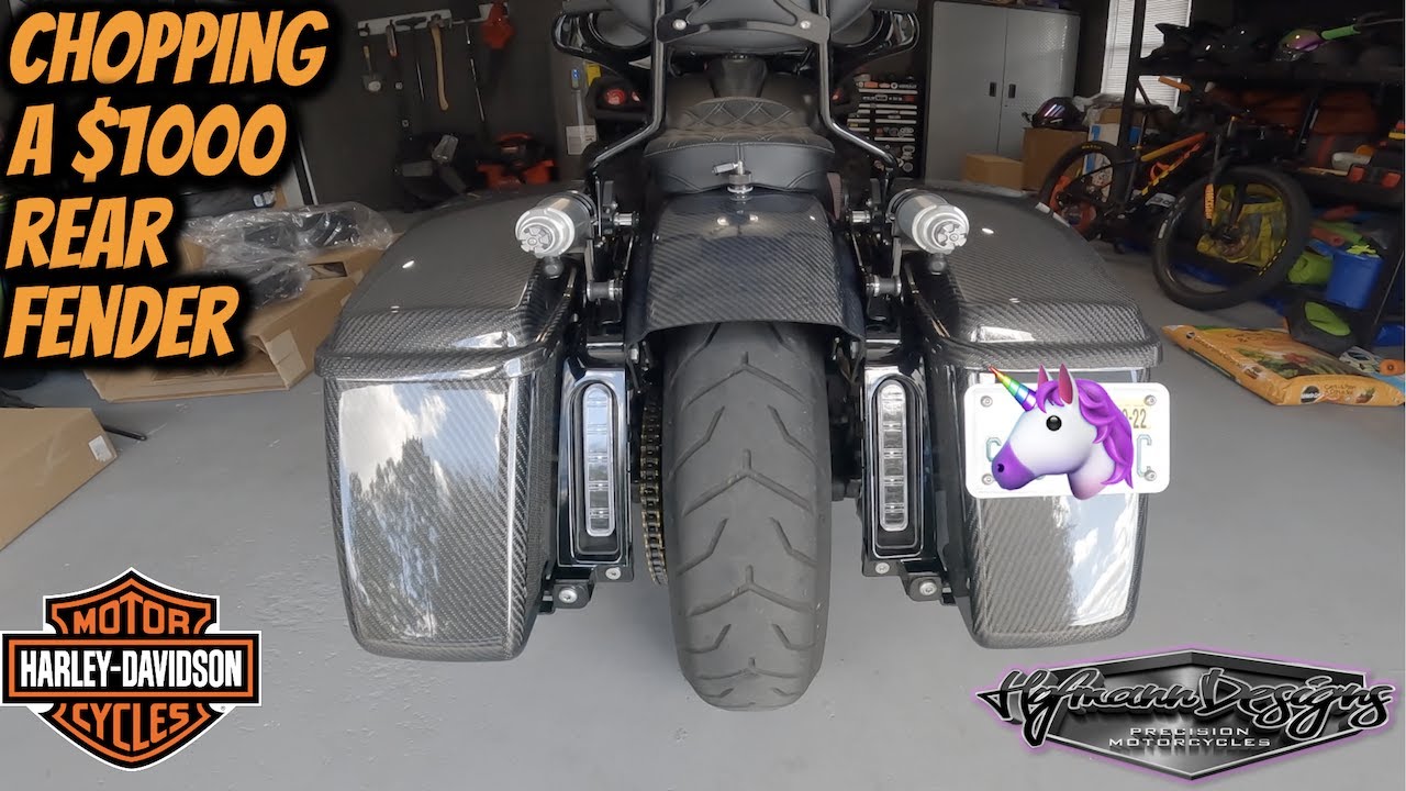 Chopping a $1,000 Carbon Fiber Street Glide Rear Fender // Performance Bagger
