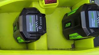 Fhybat 1 Pack OP40601 Battery Replacement for Ryobi 40V Battery 6Ah Compatible with Ryobi 40 Volt Li