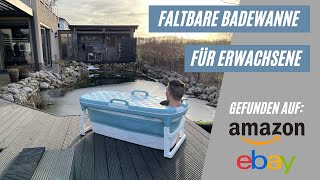 CRS faltbare Badewanne für Erwachsene im Test - für Camping, Garten, Sauna & Badezimmer (Klappwanne)