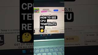 How to see CPU temperature,🥵 #shorts , hp laptop overheating, laptop slow , coretemp #coretemp