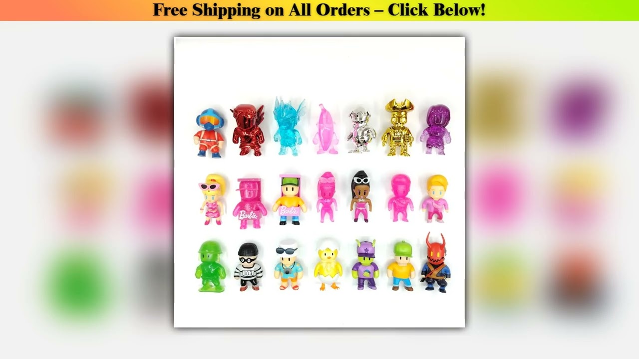 2025 New Stumble Guys Game 3D Mini Figures Ultra Rare Gold Crystal Styles Action Figures Limited Co
