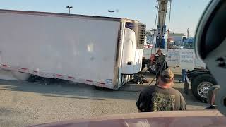 Recovery of dropped trailer at petro Ontario CA