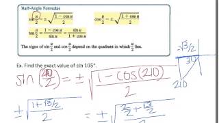 5 5b Half Angle Formulas