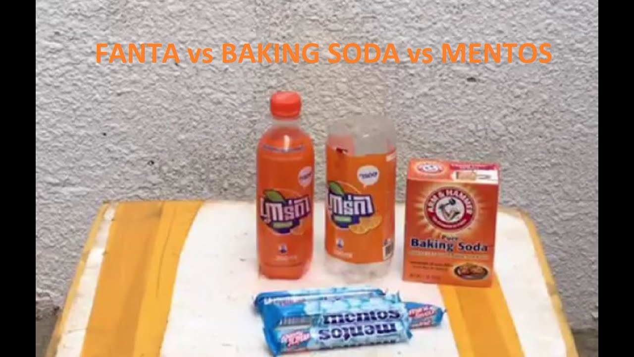 Experiment Fanta vs baking soda vs mentos YouTube