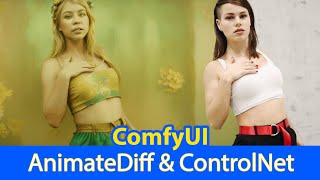 ComfyUI Basic - Convert Video2Video with AnimateDiff & ControlNet (ComfyUI آموزش)