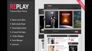 Replay - Responsive Music WordPress Theme Full Download Working