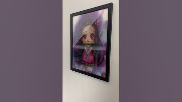 Lenticular 3D Posters That Change Image When Moved #demonslayercosplay #animetiktok #animefyp