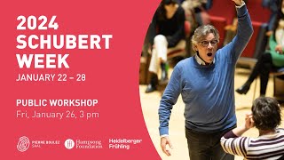 2024 Schubert Week: Workshop with Thomas Hampson LIVE from Pierre Boulez Saal