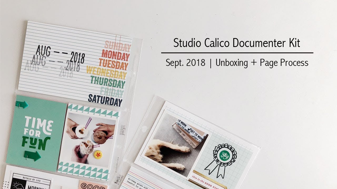 Studio Calico September 2018 Doc Kit Unboxing + Process Video - YouTube