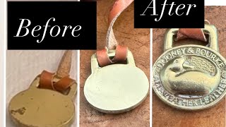 How to remove tarnish from a Vintage brass hardware #diy #bagcleaning #vintage #dooneyandbourke