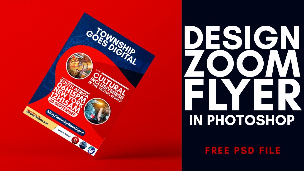 How To Design Zoom Flyer In Adobe Photoshop | Free Template