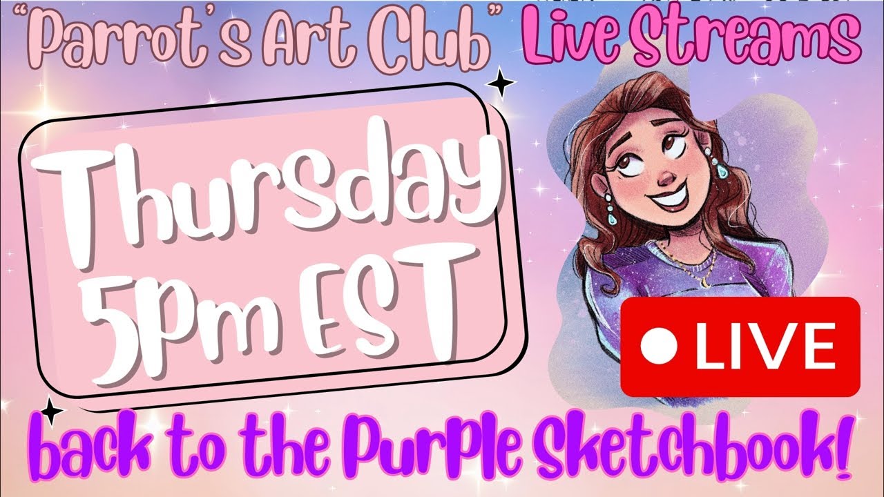 FIRST LIVE STREAM of 2026! Doodling Another Purple Character to the Purple Sketchbook @5pm EST