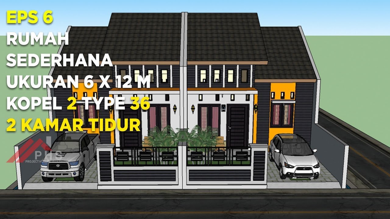 Design Rumah Gandeng Sederhana Tampil Mewah Ukuran 6 X 12 M Youtube