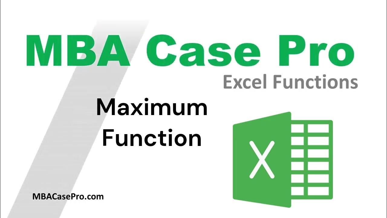 Maximum max function in excel excel formulas for mba top 10
