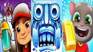 Subway Surfers VS Temple Run 2 VS Talking Tom Gold Run New Update Christmas 2017 screenshot 5