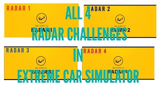 Where to Find ALL 4 Radar Challenges in Extreme Car Simulator screenshot 5