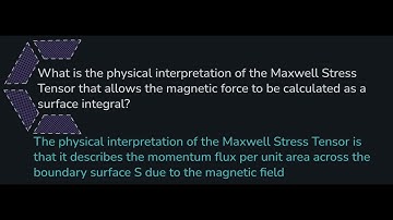 What is the physical interpretation of the Maxwell Stress Tensor that allows the magnetic force to b