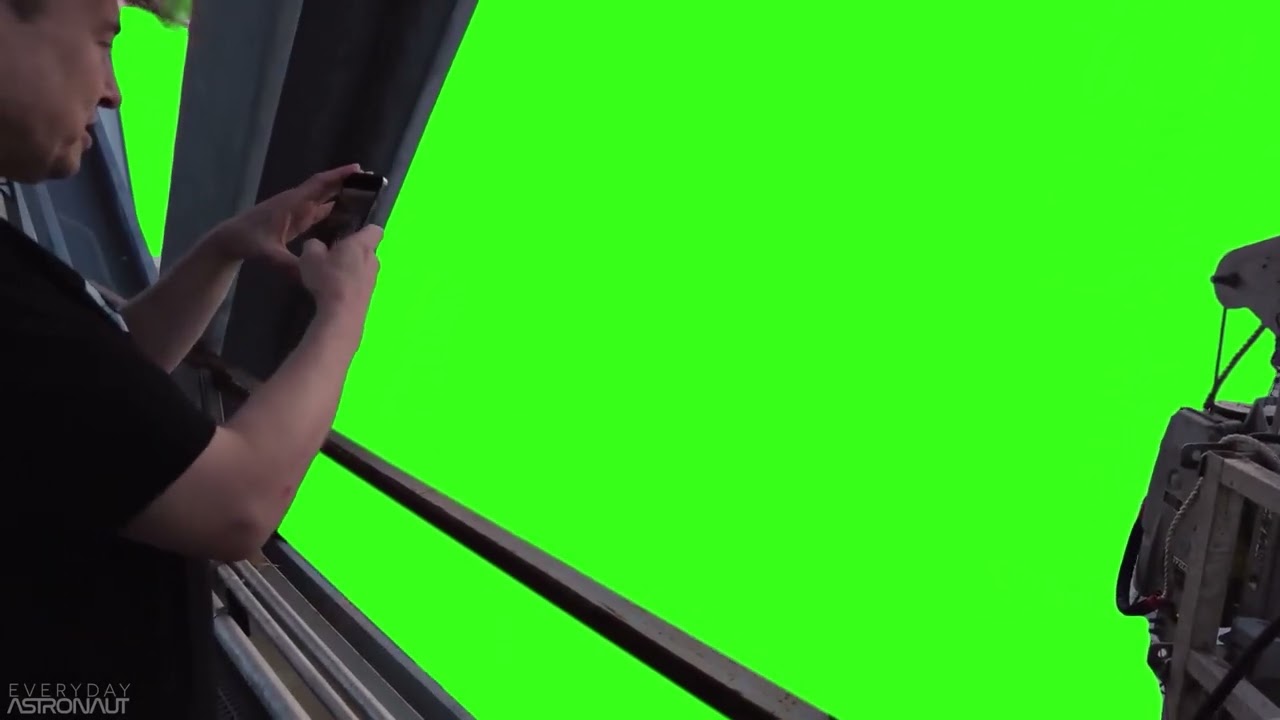 Elon Musk Takes a Photo at the Spacex Tower - Green Screen