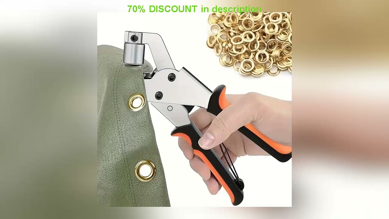 #[Complete Set] Eyelet Punch Set - 200pcs 10mm Rings - Ideal for DIY Fabric Projects, Sewing & Craf