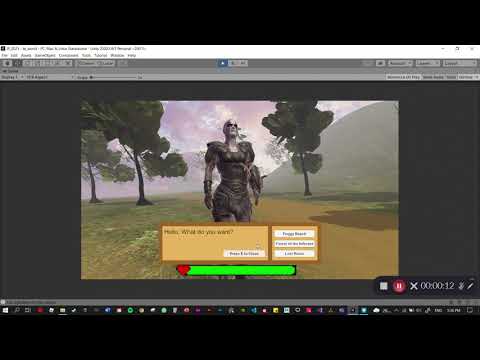 Interacting NPC using dialog and choices in unity