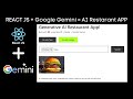 Stepbystep guide building an ai restaurant app with react and google gemini module