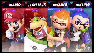 Super Smash Bros Ultimate Amiibo Fights   Request #4071 Mario & Bowser Jr vs Inklings