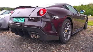 One-Off Ferrari 599 GTO 'Rosso Vinaccia' - Start up & Accelerations!