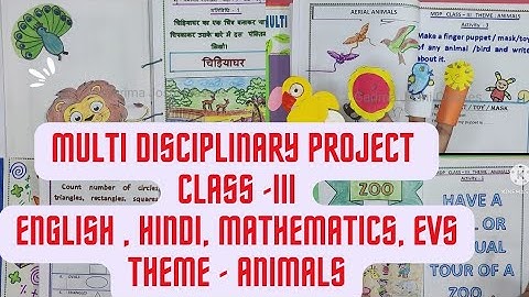 Class - 3 MDP  All Subjects ENGLISH , HINDI , MATHS , EVS | Theme : Animals |बहु - विकल्पीय परियोजना