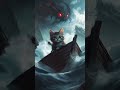 Stranded at Sea! Will This Kitten Survive the Monster's Attack? 🐱🦖 #kittenanimation #monstervskitten