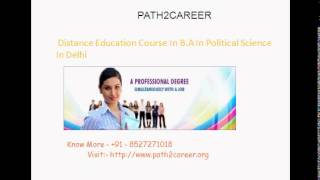 Distance Education Course In B.A In Political Science In Delhi@8527271018