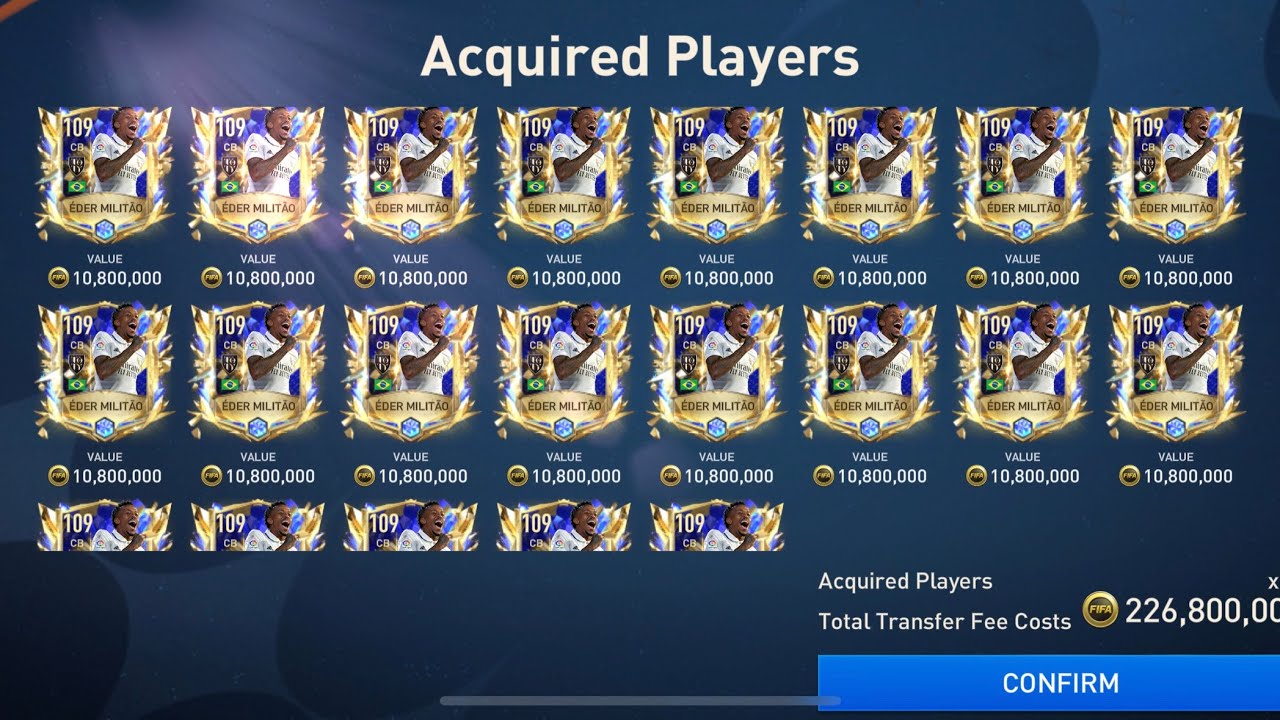 Best pack opening 648 M coins 10X 110+ Exchange packs FIFA mobile