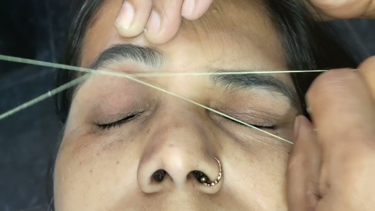 Eyebrow kese bnate h? Eyebrow Threading kese kren ? Sikhe eyebrow bnana #threadingvideo 