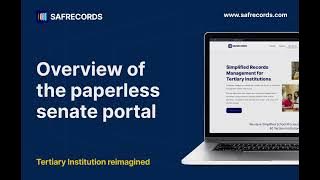 Overview of the Paperless Senate Portal | SAFRecords Guide | FlexiSAF