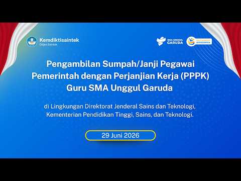 Pengambilan Sumpah/Janji Pegawai Pemerintah dengan Perjanjian Kerja (PPPK) Guru SMA Unggul Garuda
