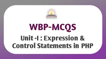 IMP MCQs on WBP: Expression & Control Statements in PHP TY Computer