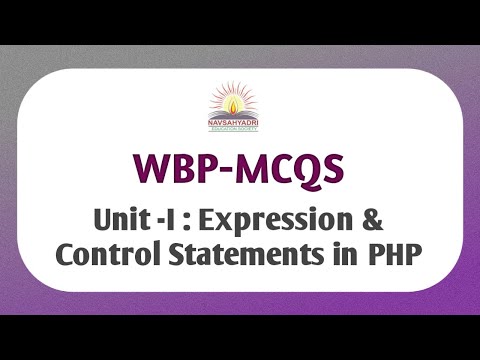IMP MCQs on WBP: Expression & Control Statements in PHP TY Computer