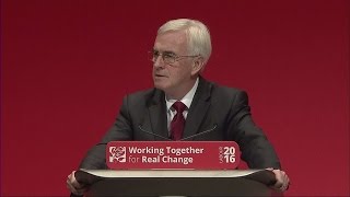 FULL SPEECH: Shadow chancellor John McDonnell at Labour Conference 2016