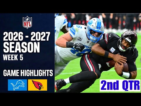 Detroit Lions vs. Arizona Cardinals | Game Highlights 2nd-Qtr | Week 5 NFL 2026