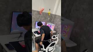 Chở nguyên bộ gaming tới tận nhà, lên xong khách ngồi test mê luôn #pcgaming #setupgaming #shorts